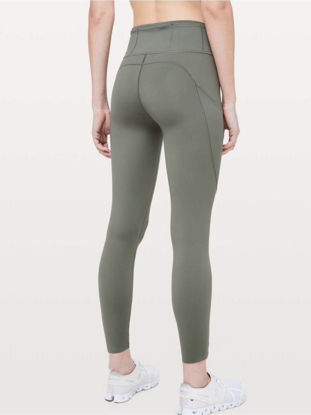 Lululemon Fast & Free 7/8 Tight II Non-Reflective Nulux 25” in grey sage